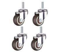YWRWUPMGK Lot de 4 roulettes pivotantes à Tige filetée for Chaise de Bureau, Meuble Robuste, Chariot, Armoire, Table(4pcs Swivel Wheels,1inch)