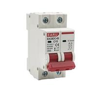 YWRWUPMGK Mini disjoncteur Solaire DC 1000V, Interrupteur de Protection Contre Les surcharges, 6A/10A/16A/20A/25A/32A/40A/50A/63A, 2P DC1000V photovoltaïque MCB PV(6 Years)