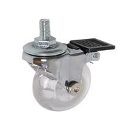 YWRWUPMGK roulettes de 5,5 cm en PU Transparent avec Frein for Meubles, armoires Multi-spécifications(2 inch-Screw-Brake)