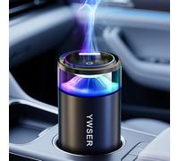 YWSER Désodorisant intelligent pour voiture 583, diffuseur de voiture Pro, atomiseur à ultrasons, marche/arrêt automatique, modes réglables, 8 lumières ambiantes, parfums durables de qualité