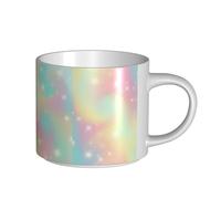 YWSOTRE Arc-en-ciel,Tasse en céramique grande capacité, tasse à thé, tasse à café 450 ml