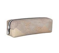 YWSOTRE Argyle de marbre d'or Rose de cuivre et de Fard à Joues, Trousse à Crayons, étui à stylos, Sac à Crayons en Cuir Portable avec Pochette à cosmétiques à Fermeture éclair