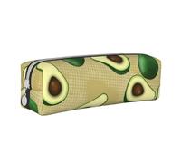 YWSOTRE Avocat Dot Marron, Trousse à Crayons, étui à stylos, Sac à Crayons en Cuir Portable avec Pochette à cosmétiques à Fermeture éclair