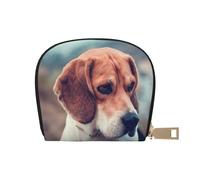 YWSOTRE Beagle Chiot Chiens Animaux Beagle, Sac à Cartes en Cuir PU, Portefeuille Porte-Cartes de crédit, étui à Cartes