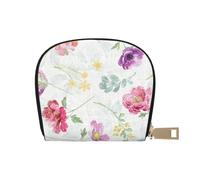 YWSOTRE Beau Printemps Floral Frais, Sac à Cartes en Cuir PU, Portefeuille Porte-Cartes de crédit, étui à Cartes