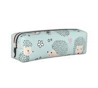 YWSOTRE Beaucoup de hérissons, Trousse à Crayons, étui à stylos, Sac à Crayons en Cuir Portable avec Pochette à cosmétiques à Fermeture éclair