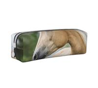 YWSOTRE Belle Lavande de Cheval Palomino, Trousse à Crayons, étui à stylos, Sac à Crayons en Cuir Portable avec Pochette à cosmétiques à Fermeture éclair