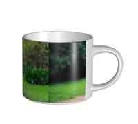 YWSOTRE Bichon frisé Bokeh Animaux de compagnie Chiens Parc Chiens blancs,Tasse en céramique grande capacité, tasse à thé, tasse à café 450 ml