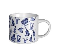 YWSOTRE Blues Saxophone Piano Violoncelle Basse,Tasse en céramique grande capacité, tasse à thé, tasse à café 450 ml
