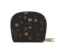 YWSOTRE Boue Empreinte de Patte, Sac à Cartes en Cuir PU, Portefeuille Porte-Cartes de crédit, étui à Cartes