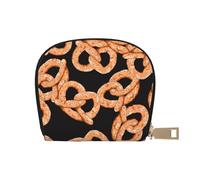 YWSOTRE Bretzel Frais, Sac à Cartes en Cuir PU, Portefeuille Porte-Cartes de crédit, étui à Cartes