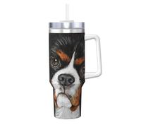 YWSOTRE Cadeau chien Cavalier King Charles Spaniel,Bouteille d'eau en acier inoxydable avec poignée Ice Bully Cup 40 oz
