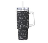 YWSOTRE Cadeaux pour professeur de mathématiques,Bouteille d'eau en acier inoxydable avec poignée Ice Bully Cup 40 oz