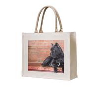 YWSOTRE Cane Corso Gros Chiens Noirs Animaux, Sac fourre-tout en toile, sac à main de Shopping, sacs d'épicerie, sacs à bandoulière polyvalents