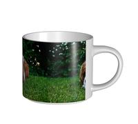 YWSOTRE Cavalier King Charles Spaniel Blanc Brunâtre,Tasse en céramique grande capacité, tasse à thé, tasse à café 450 ml
