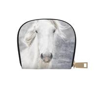 YWSOTRE Cheval camarguais, Sac à Cartes en Cuir PU, Portefeuille Porte-Cartes de crédit, étui à Cartes