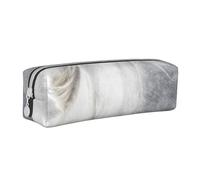 YWSOTRE Cheval camarguais, Trousse à Crayons, étui à stylos, Sac à Crayons en Cuir Portable avec Pochette à cosmétiques à Fermeture éclair