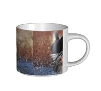 YWSOTRE Chien labrador de chasse au canard, chiot noir cool, animal,Tasse en céramique grande capacité, tasse à thé, tasse à café 450 ml