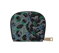 YWSOTRE Chien lévrier, Sac à Cartes en Cuir PU, Portefeuille Porte-Cartes de crédit, étui à Cartes