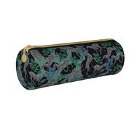 YWSOTRE Chien lévrier, Trousse à Crayons Étui à Stylo cylindrique Sac à Crayons en Cuir Portable avec Sac à cosmétiques à Fermeture éclair