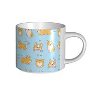 YWSOTRE Chien mignon Corgi Kawaii,Tasse en céramique grande capacité, tasse à thé, tasse à café 450 ml