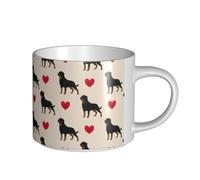 YWSOTRE Chien Rottweiler,Tasse en céramique grande capacité, tasse à thé, tasse à café 450 ml