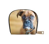 YWSOTRE Chiens Boxer Chiot Animaux Chiens, Sac à Cartes en Cuir PU, Portefeuille Porte-Cartes de crédit, étui à Cartes