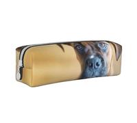 YWSOTRE Chiens Boxer Chiots Animaux Chiens, Trousse à Crayons, étui à stylos, Sac à Crayons en Cuir Portable avec Pochette à cosmétiques à Fermeture éclair