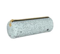 YWSOTRE Chimie Imprimer Imprimé, Trousse à Crayons Étui à Stylo cylindrique Sac à Crayons en Cuir Portable avec Sac à cosmétiques à Fermeture éclair