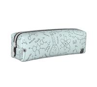 YWSOTRE Chimie Imprimer Imprimé, Trousse à Crayons, étui à stylos, Sac à Crayons en Cuir Portable avec Pochette à cosmétiques à Fermeture éclair