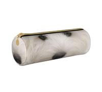 YWSOTRE Chiot Westie Mignon, Trousse à Crayons Étui à Stylo cylindrique Sac à Crayons en Cuir Portable avec Sac à cosmétiques à Fermeture éclair