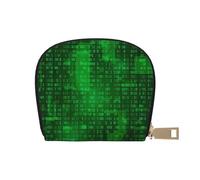 YWSOTRE Codage de données binaires du Programmeur, Sac à Cartes en Cuir PU, Portefeuille Porte-Cartes de crédit, étui à Cartes