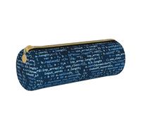 YWSOTRE Codage Sympa, Trousse à Crayons Étui à Stylo cylindrique Sac à Crayons en Cuir Portable avec Sac à cosmétiques à Fermeture éclair