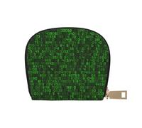 YWSOTRE Code Informatique décimal Vert du Programmeur, Sac à Cartes en Cuir PU, Portefeuille Porte-Cartes de crédit, étui à Cartes