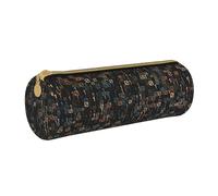 YWSOTRE Code Informatique du Programmeur, Trousse à Crayons Étui à Stylo cylindrique Sac à Crayons en Cuir Portable avec Sac à cosmétiques à Fermeture éclair