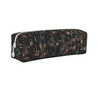 YWSOTRE Code Informatique du Programmeur, Trousse à Crayons, étui à stylos, Sac à Crayons en Cuir Portable avec Pochette à cosmétiques à Fermeture éclair