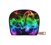 YWSOTRE Coloré Fumée Abstrait Noir, Sac à Cartes en Cuir PU, Portefeuille Porte-Cartes de crédit, étui à Cartes