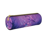 YWSOTRE Dauphins, Animaux, Trousse à Crayons Étui à Stylo cylindrique Sac à Crayons en Cuir Portable avec Sac à cosmétiques à Fermeture éclair