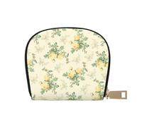 YWSOTRE Décor Floral Shabby Chic, Sac à Cartes en Cuir PU, Portefeuille Porte-Cartes de crédit, étui à Cartes