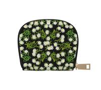 YWSOTRE Edelweiss Alpin Suisse Floral, Sac à Cartes en Cuir PU, Portefeuille Porte-Cartes de crédit, étui à Cartes