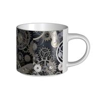 YWSOTRE Engrenages mécaniques Steampunk,Tasse en céramique grande capacité, tasse à thé, tasse à café 450 ml