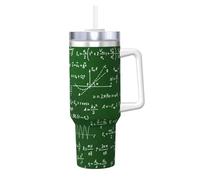 YWSOTRE Équations mathématiques Formules,Bouteille d'eau en acier inoxydable avec poignée Ice Bully Cup 40 oz