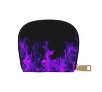 YWSOTRE Flamme Violette, Sac à Cartes en Cuir PU, Portefeuille Porte-Cartes de crédit, étui à Cartes