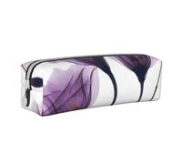 YWSOTRE Fleurs d'espoir Violet Lavande, Trousse à Crayons, étui à stylos, Sac à Crayons en Cuir Portable avec Pochette à cosmétiques à Fermeture éclair