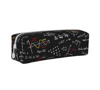 YWSOTRE Formules mathématiques d'équations mathématiques, Trousse à Crayons, étui à stylos, Sac à Crayons en Cuir Portable avec Pochette à cosmétiques à Fermeture éclair