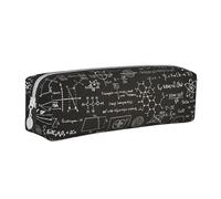 YWSOTRE Formules scientifiques dessinées à la Main sur Un Tableau pour Le Fond, Trousse à Crayons, étui à stylos, Sac à Crayons en Cuir Portable avec Pochette à cosmétiques à Fermeture éclair