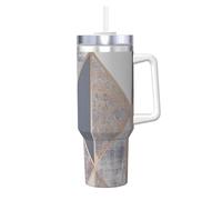 YWSOTRE Géo Or Rose,Bouteille d'eau en acier inoxydable avec poignée Ice Bully Cup 40 oz