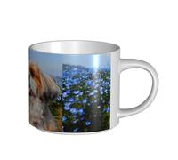 YWSOTRE Gros plan sur le Shih Tzu,Tasse en céramique grande capacité, tasse à thé, tasse à café 450 ml