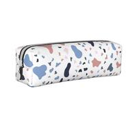 YWSOTRE Gros Points colorés sur Fond Blanc, Trousse à Crayons, étui à stylos, Sac à Crayons en Cuir Portable avec Pochette à cosmétiques à Fermeture éclair