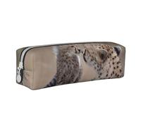 YWSOTRE guépard, Trousse à Crayons, étui à stylos, Sac à Crayons en Cuir Portable avec Pochette à cosmétiques à Fermeture éclair
